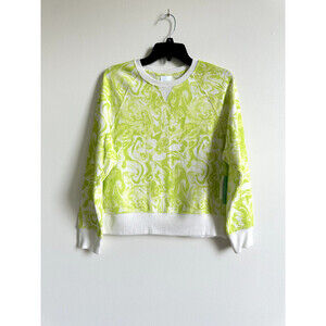 Abound women's Sweatshirt Raglan Sleeve Tie Dye Pullover Size XS ivory green
